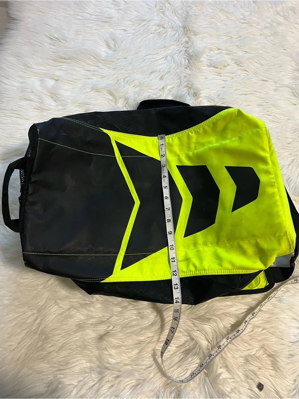 Nike Black Duffle Bag with Neon Green Trim